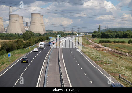 the a453 dual carriageway recently opened in june 2015 Stock Photo