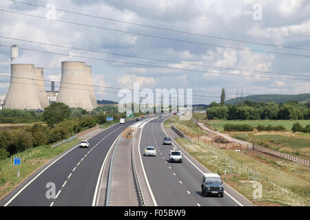 the a453 dual carriageway recently opened in june 2015 Stock Photo