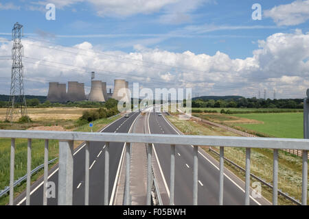 the a453 dual carriageway recently opened in june 2015 Stock Photo