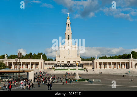 Fatima, Portugal - December 29, 2013, The pilgrims and visitors of Fatima in front of the Shrine of Our Lady, Portugal Stock Photo