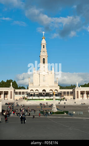 Fatima, Portugal - December 29, 2013, The pilgrims and visitors of Fatima in front of the Shrine of Our Lady, Portugal Stock Photo