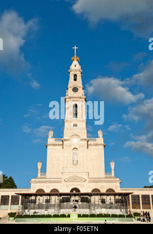 Fatima, Portugal - December 29, 2013, The pilgrims and visitors of Fatima in front of the Shrine of Our Lady, Portugal Stock Photo