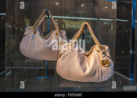 Display with handbags, luxury brand Louis Vuitton, luxury department  stores, Harrods, London, Stock Photo, Picture And Rights Managed Image.  Pic. IBR-6742404