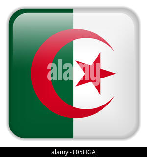 Vector - Algeria Flag Smartphone Application Square Buttons Stock Photo