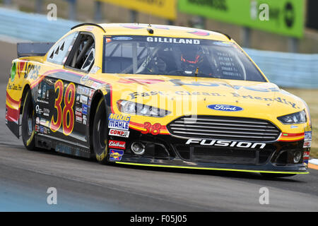 Watkins Glen, New York, USA. 7th Aug, 2015. NASCAR Sprint Cup Series driver David Gilliland #38 during practice for the NASCAR Sprint Cup Series Cheez-It 355 at The Glen at Watkins Glen International in Watkins Glen, New York. Rich Barnes/CSM/Alamy Live News Stock Photo