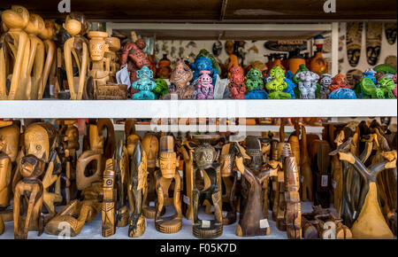 Traditional souvenirs in a tourists shop in Dominican Republic Stock Photo