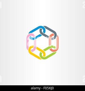 chain link vector symbol design element color Stock Vector