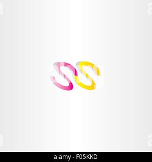 double letter s icon ss logotype design Stock Vector