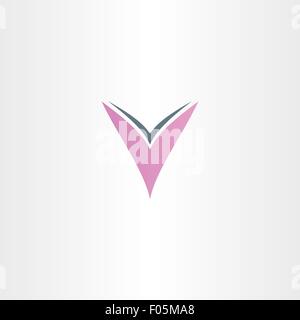 purple letter v logo Stock Vector