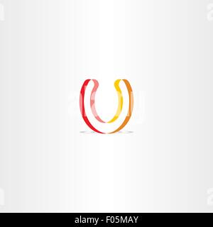 lucky horseshoe colorful vector logo design Stock Vector