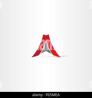 red letter a arrow logo design Stock Vector