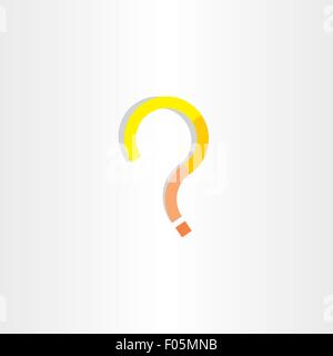 yellow question mark vector clip art Stock Vector