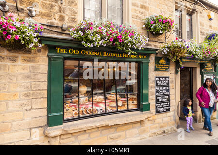 The Old Original Bakewell Pudding Shop, Bakewell Derbyshire, England, United Kingdom. Stock Photo