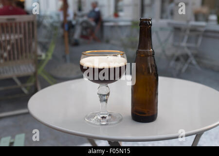 Westvleteren 12  beer and bottle from Abbey of St Sixtus, Belgium Stock Photo