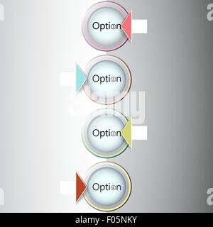 Abstract light numbered circles infographic design with your text and light background  Eps 10 vector illustration  can be used for workflow layout, diagram, chart, number options, web design. Stock Vector
