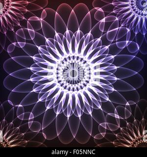 Blue shining vector cosmic flower Stock Vector
