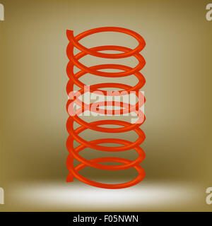 Red Color Metal Spring Metal Red Spring Stock Photo - Alamy