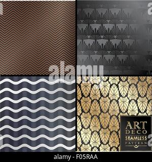 Art Deco seamless vintage wallpaper pattern Stock Vector