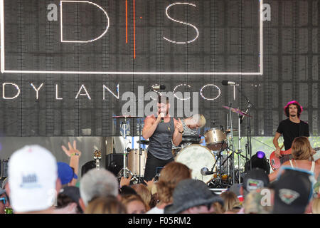 Oro-Medonte, Ontario, Canada. 7th August 2016.  Dylan Scott peforms on Day 2 of the Boots and Hearts Music Festival 2015  at Burl's Creek Event Grounds. Credit:  EXImages/Alamy Live News Stock Photo
