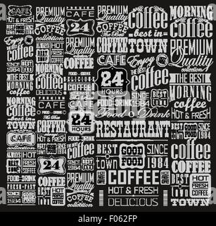 Set Of Vintage Retro Coffee Stock Vector