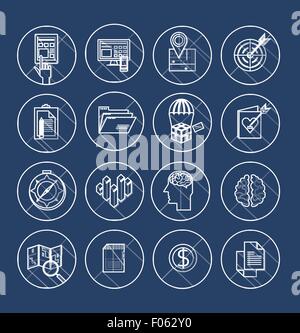 Modern education thin line web icons set. Online video training outline ...