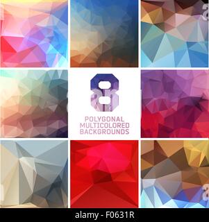 Set of abstract polygonal background Stock Vector Image & Art - Alamy