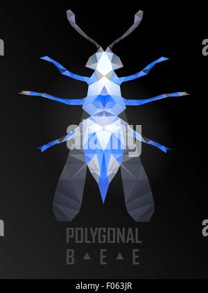 bee isolated on the white Stock Vector