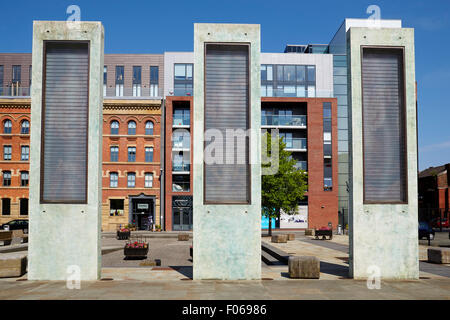 Ice Plant Building, c1860 and Cutting Room Square in  Manchester, England. Historically part of Ancoats, the building is part of Stock Photo