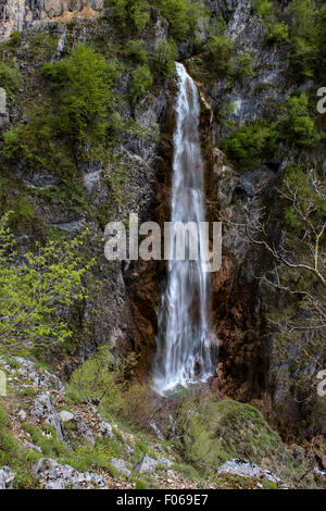 Waterfall at Nevidio canyon in Montenegro Stock Photo