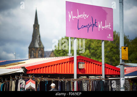 Longsight market in Manchester Uk  Shop shopping shopper store retail supermarket retailer retailers traders trading outlet buyi Stock Photo