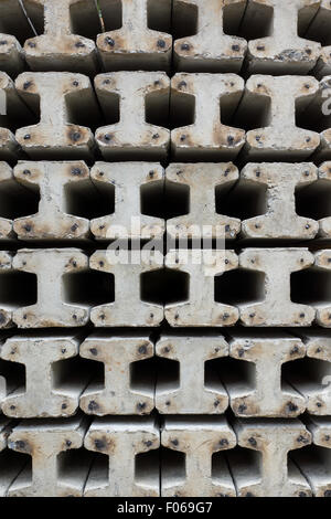 Stake construction placed are horizontal Stock Photo