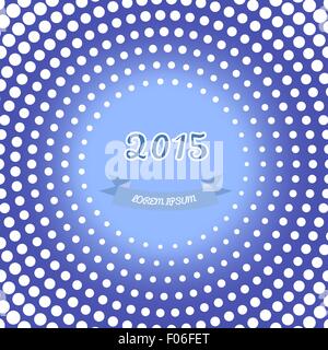 vector retro happy new year card 2015 Stock Vector