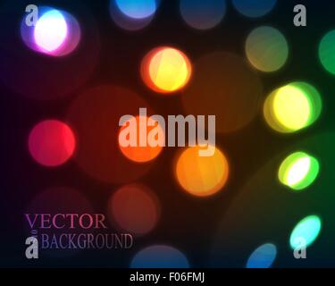 Vector abstract defocused bokeh lights background. Festive blurred ...