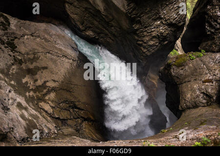 The Trümmelbach Falls (Trümmelbachfälle) in Switzerland. Stock Photo