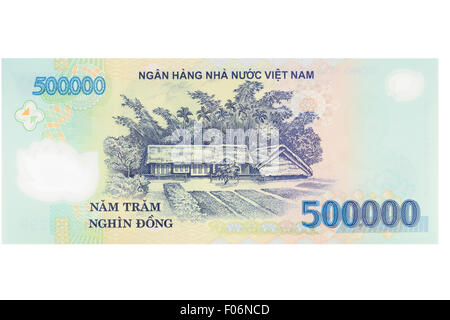 Five hundred thousand vietnamese Dong banknote on a white background Stock Photo