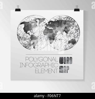 World Map and typography Stock Vector
