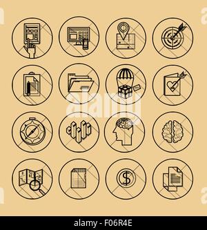 Set of 600 universal modern thin line icons for web and mobile Stock Vector