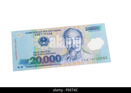 Twenty thousand vietnamese Dong banknote on a white background Stock Photo