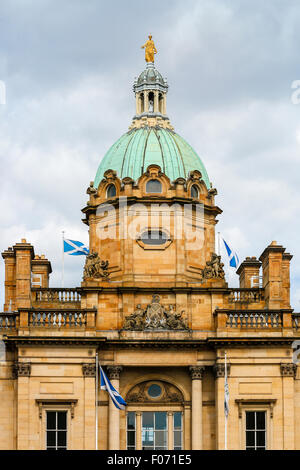 Detail of the architecture on the headquarters of the Bank of Scotland, The Mound, Edinburgh, Scotland, UK Stock Photo