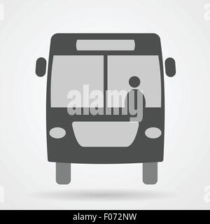 Bus icon web design vector flat illustration. Stock Vector