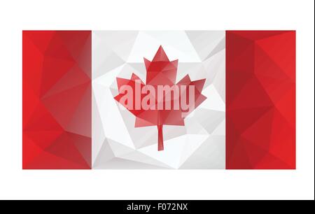 Canadian flag low poly design vector gradient EPS10 illustration. Stock Vector