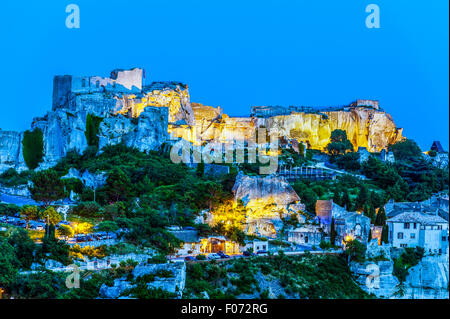 Europe. France. Bouches-du-Rhone. Alpilles hills. Regional park of the Alpilles. Les Baux de Provence. Stock Photo