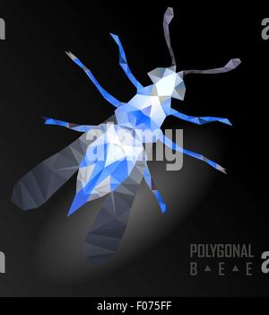 bee isolated on the white Stock Vector