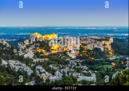 Europe. France. Bouches-du-Rhone. Alpilles hills. Regional park of the Alpilles. Les Baux de Provence. Stock Photo