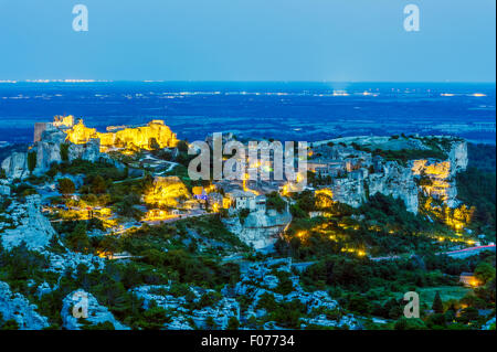 Europe. France. Bouches-du-Rhone. Alpilles hills. Regional park of the Alpilles. Les Baux de Provence. Stock Photo