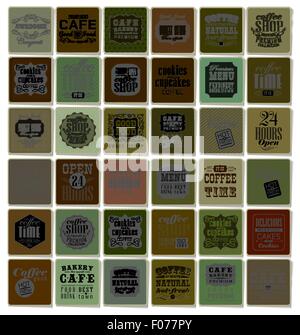 Coffee labels and elements Stock Vector