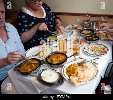 Indian Dinner at Maharani Restaurant in Clapham London UK Stock Photo