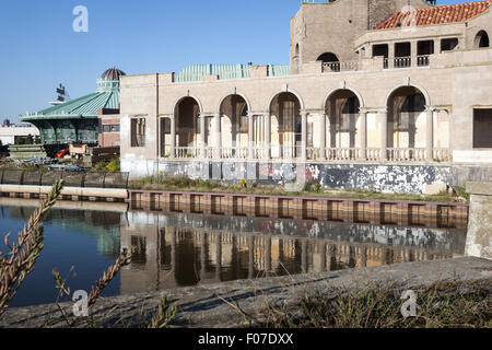 Asbury Park Heating Plant and Carousel Stock Photo