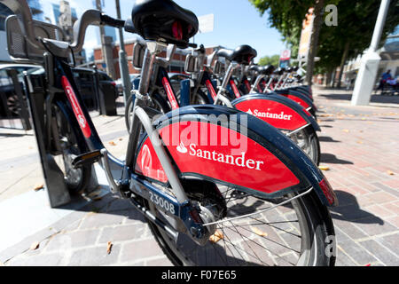 London Santander Cycle Hire scheme, UK. Stock Photo