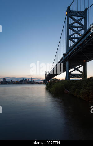 This view of the north side of the Ben Franklin Bridge was taken from ...